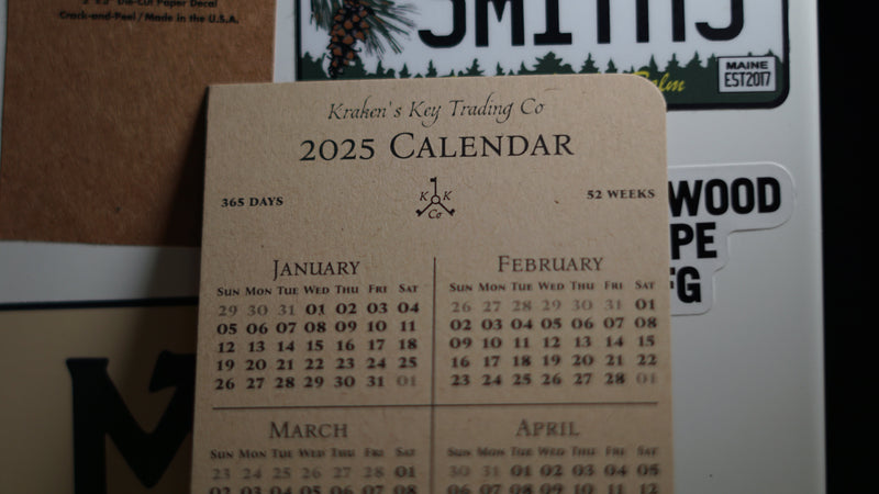 Moody pocket calendar