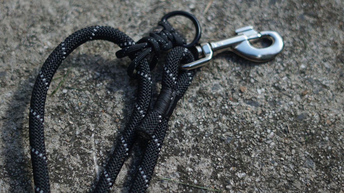 Mooring Line Leash close up on clip seizing